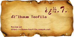 Ölbaum Teofila névjegykártya